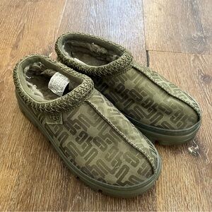 UGG Tasman Graphic Monogram Slipper Shoe Olive